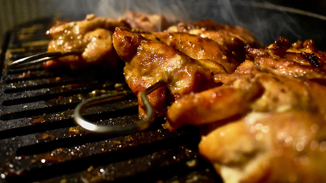 Chicken Skewers on the grill
