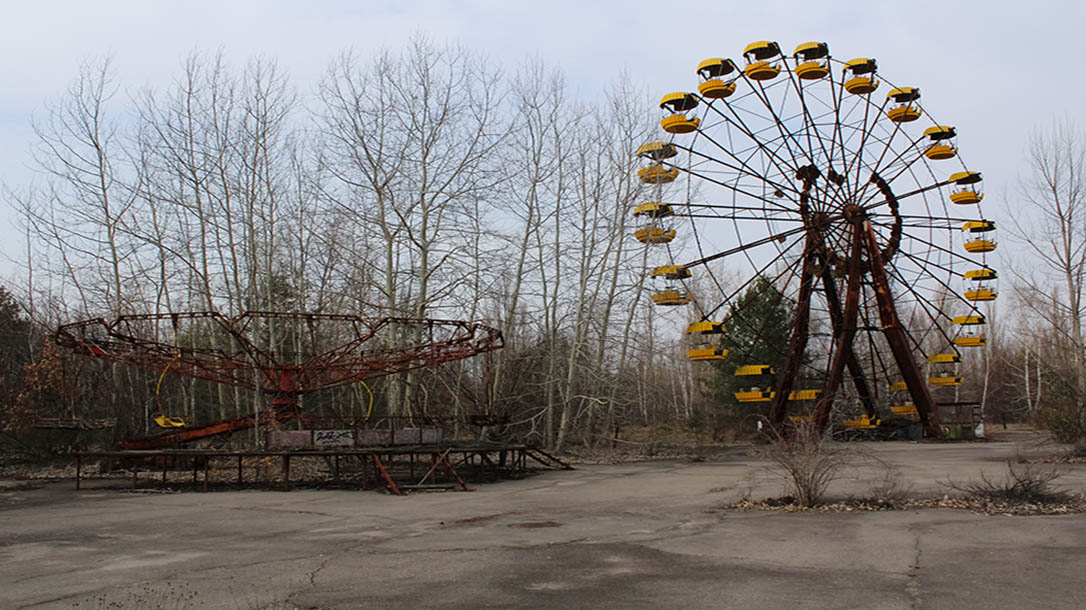 Abandoned them parks are great destinations for urban explorers.