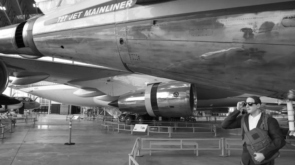 The DB Cooper replica plane and figure are at the museum.