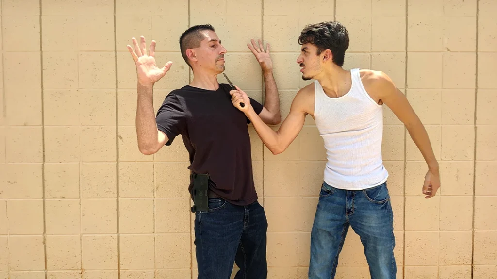 Learn how to defend yourself in a knife attack.
