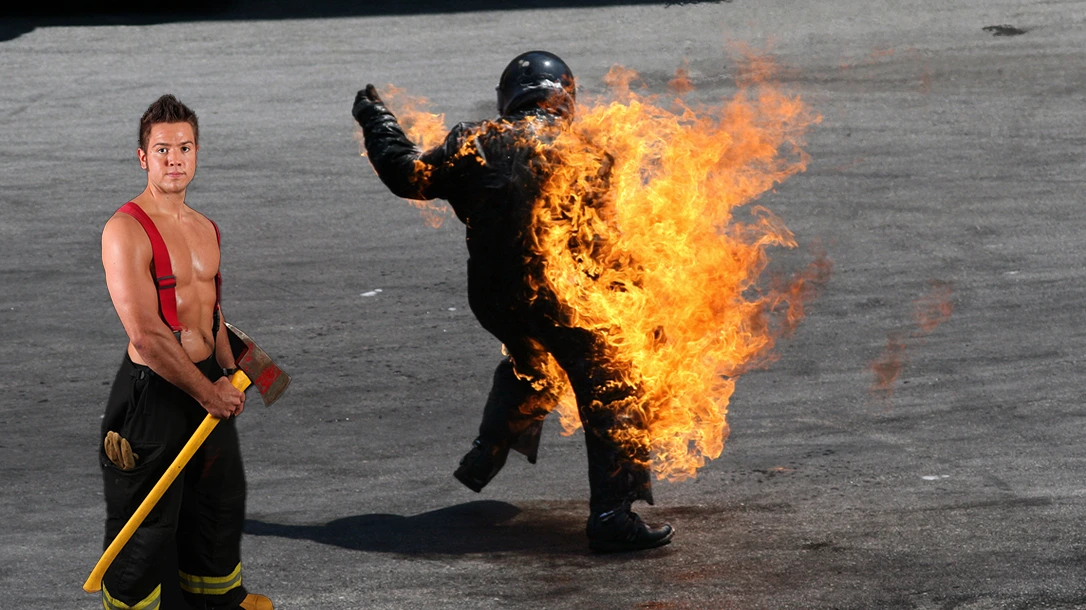 With unwavering dedication, the firefighter trains tirelessly to prepare for high-pressure situations that demand quick thinking and teamwork.
