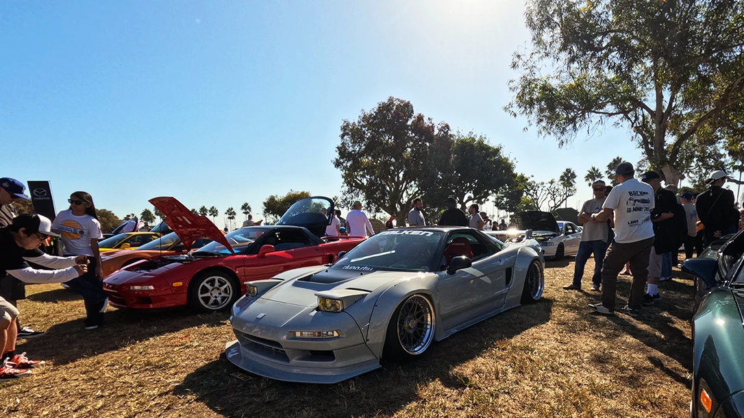 A highly customized Acura NSX, complete with Rocket Bunny PANDEM body kit.