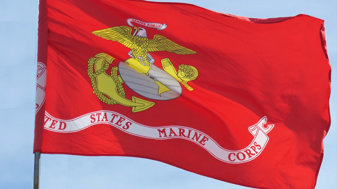 The United States Marine Corps flag.