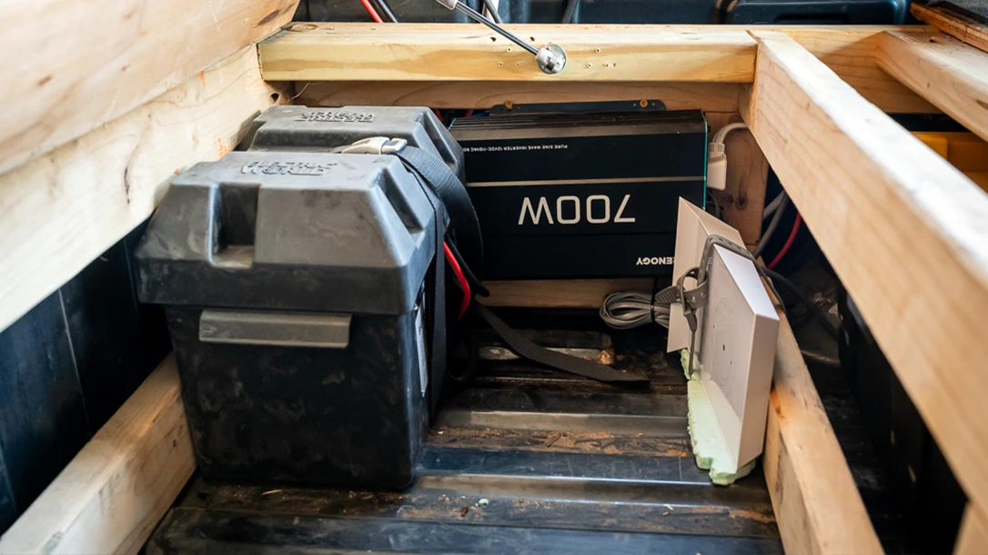 On board power and solar charging.