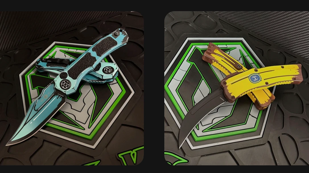 Heretic Knives in super cool cerakote finishes.