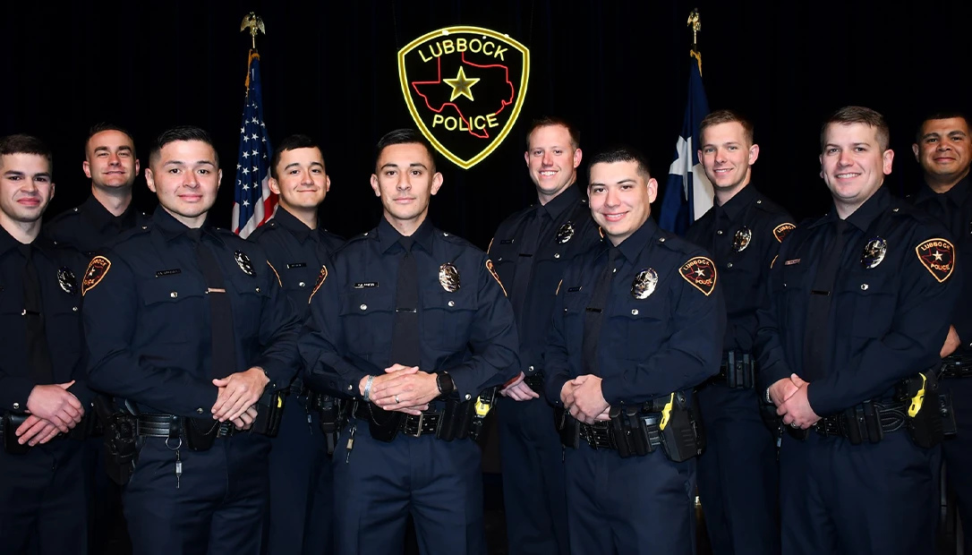 Graduates from the Lubbock police department.