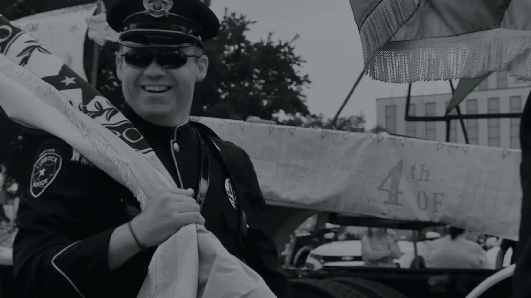 A Lubbock Police office on duty.