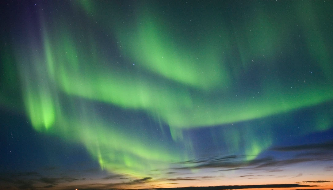 The northern lights above Antarctica.