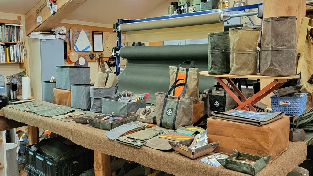 To the right, you can see some of the various wool patterns they have on hand.